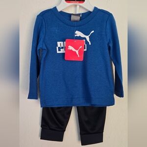 Puma Kids Royal Blue and Black Set